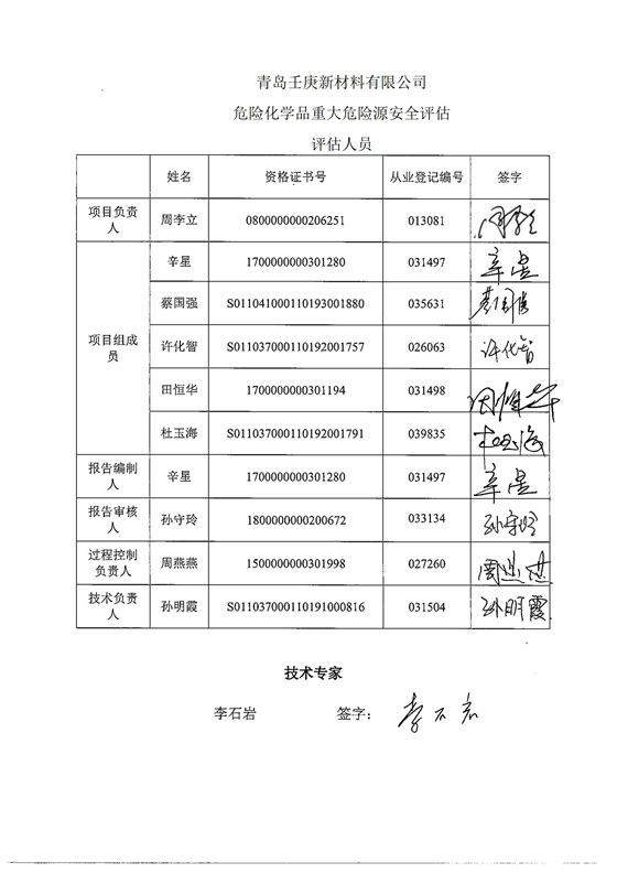 青岛壬庚新材料