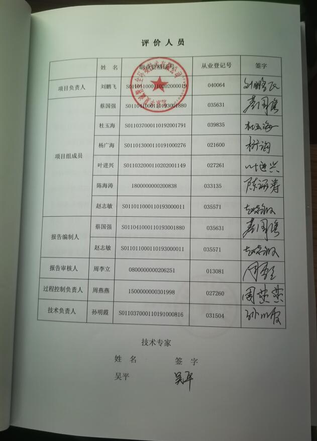签字页